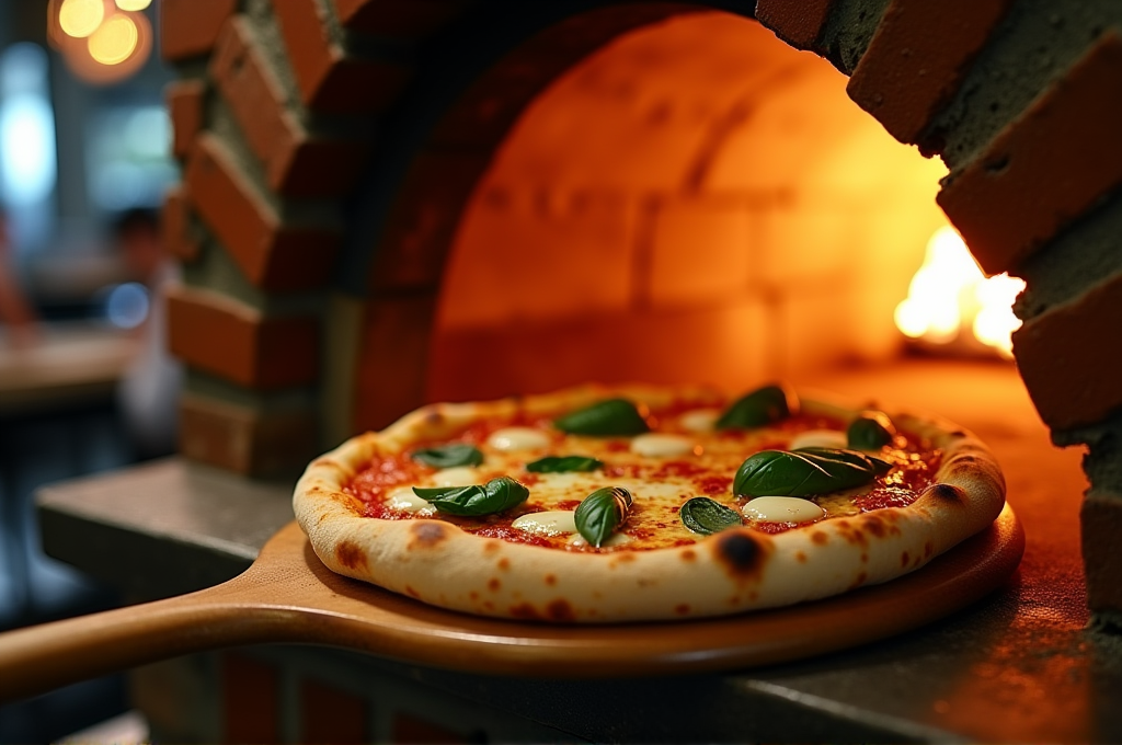Brick oven pizza at Ciminelli's