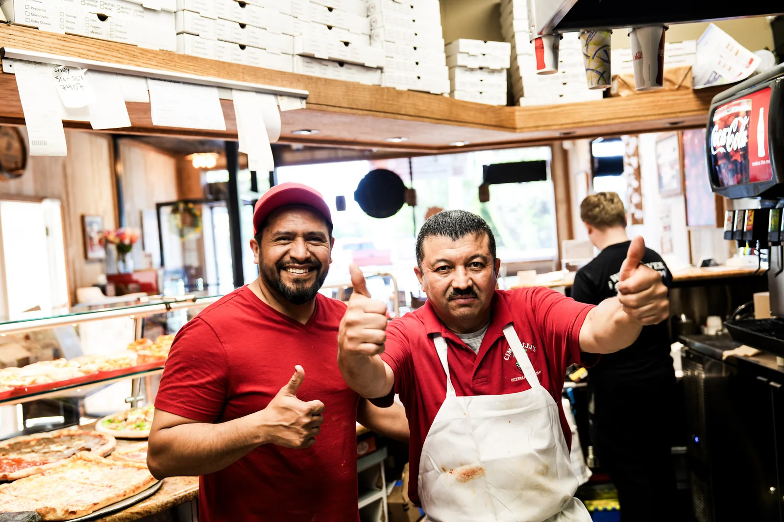 Ciminelli's team behind the counter in Bethpage